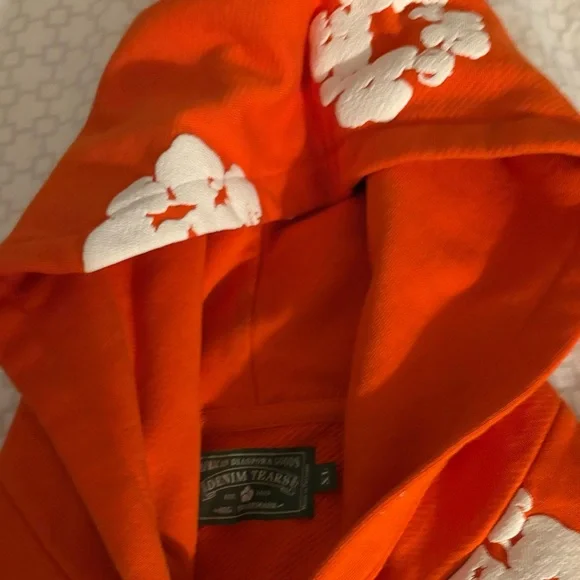 Orange Floral Hoodie